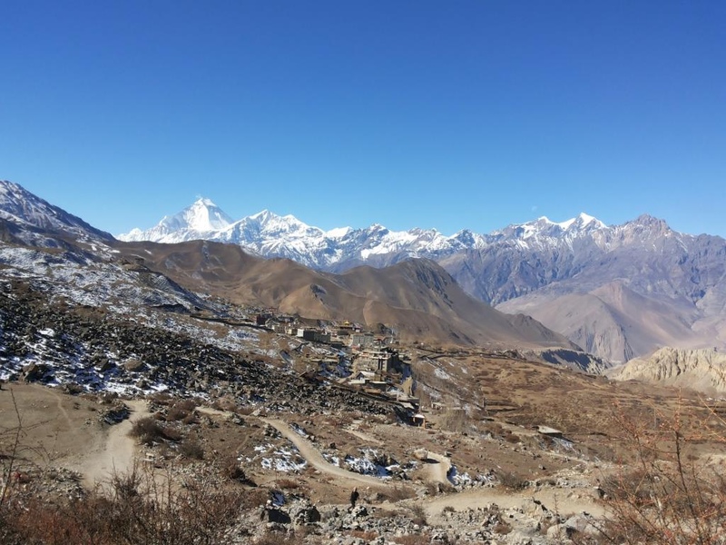 View of Muktinath from Phedi